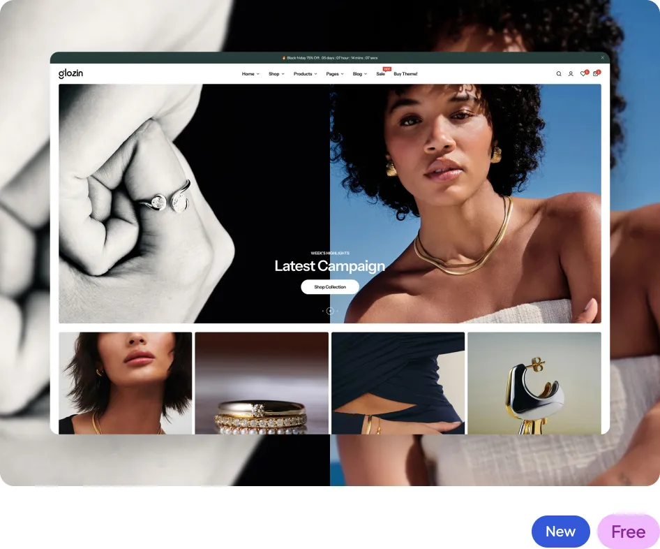 Layout de loja virtual de cosméticos